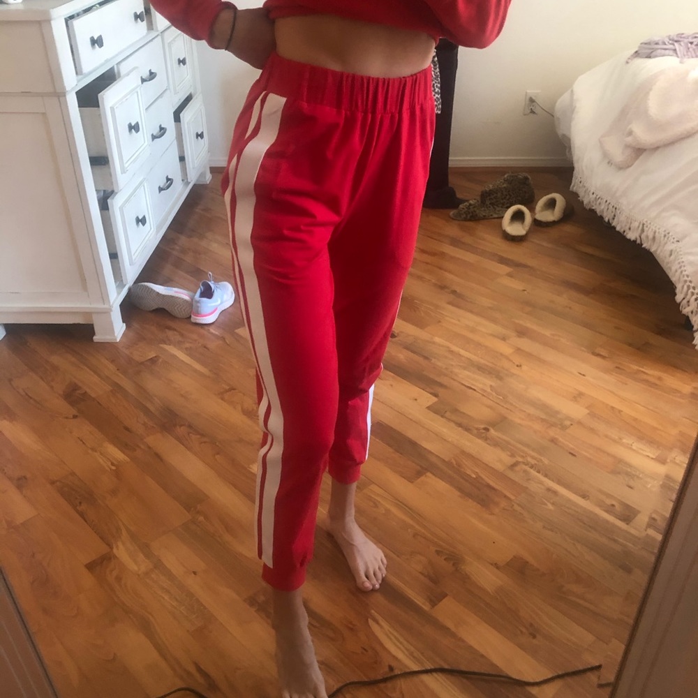 Red Sweat Pants - Picture 3 of 5